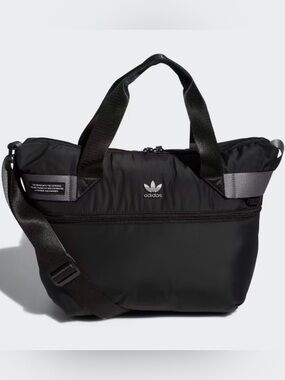 Adidas Puffer Shopper Tote Bag Black Nylon crossbody